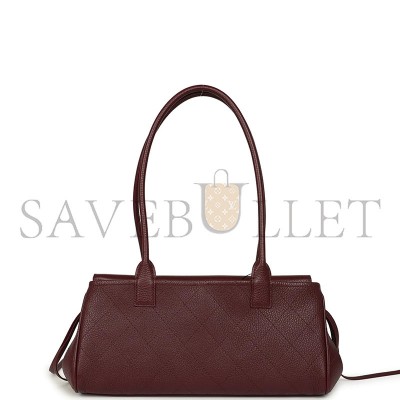 CHANEL MASTER SMALL URBAN ESSENTIAL EAST WEST SHOPPING TOTE DARK BURGUNDY CAVIAR GOLD HARDWARE (31*15*12cm) 